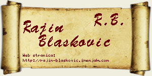 Rajin Blašković vizit kartica